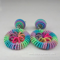 Rainbow Thread Weaved Earring Jewelry For Women New Designs